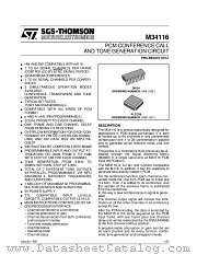 M34116C1 datasheet pdf SGS Thomson Microelectronics