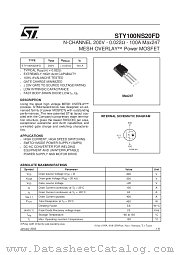 STY100NS20FD datasheet pdf SGS Thomson Microelectronics