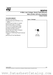 M25P40 datasheet pdf SGS Thomson Microelectronics