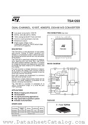 TSA1203IF datasheet pdf SGS Thomson Microelectronics