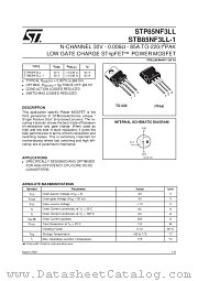 STP85NF3LL datasheet pdf SGS Thomson Microelectronics