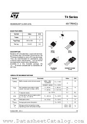 T405-700W datasheet pdf SGS Thomson Microelectronics