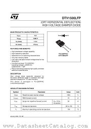 DTV110F datasheet pdf SGS Thomson Microelectronics