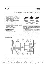 L6226N datasheet pdf SGS Thomson Microelectronics
