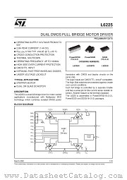 L6225D datasheet pdf SGS Thomson Microelectronics