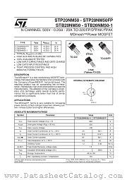 STP20NM50FP datasheet pdf SGS Thomson Microelectronics