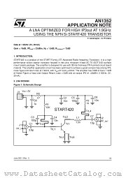 AN1352 datasheet pdf SGS Thomson Microelectronics