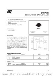 STB7001 datasheet pdf SGS Thomson Microelectronics
