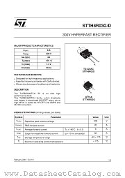 STTH8R03D datasheet pdf SGS Thomson Microelectronics