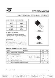 STTH30R03CW datasheet pdf SGS Thomson Microelectronics
