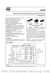 L6235D datasheet pdf SGS Thomson Microelectronics