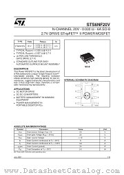 STS6NF20V datasheet pdf SGS Thomson Microelectronics
