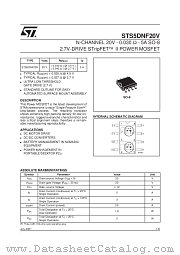 STS5DNF20V datasheet pdf SGS Thomson Microelectronics