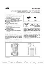 74LVC245AM datasheet pdf SGS Thomson Microelectronics