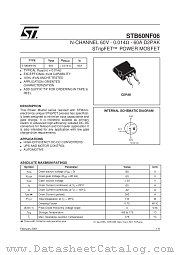 STB60NF06 datasheet pdf SGS Thomson Microelectronics