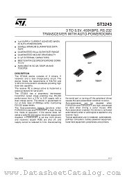 ST3243CD datasheet pdf SGS Thomson Microelectronics
