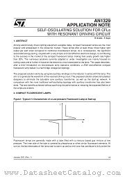 AN1329 datasheet pdf SGS Thomson Microelectronics