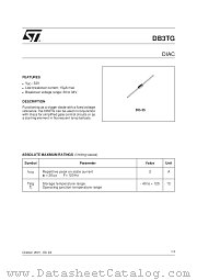 DB3TG datasheet pdf SGS Thomson Microelectronics