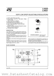 L4921 datasheet pdf SGS Thomson Microelectronics