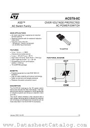 ACST8-8CFP datasheet pdf SGS Thomson Microelectronics