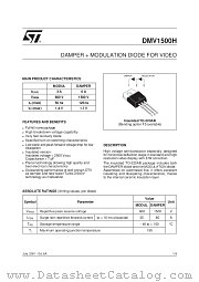 DMV1500H datasheet pdf SGS Thomson Microelectronics