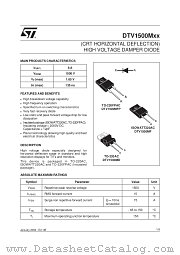 DTV1500MF datasheet pdf SGS Thomson Microelectronics