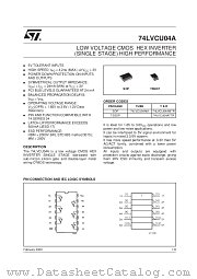 74LVCU04AM datasheet pdf SGS Thomson Microelectronics
