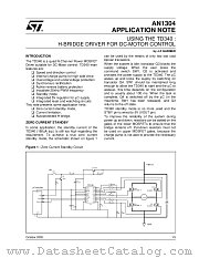 AN1304 datasheet pdf SGS Thomson Microelectronics