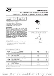 STB90NF03L datasheet pdf SGS Thomson Microelectronics