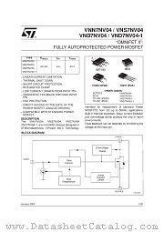 VNN7NV04 datasheet pdf SGS Thomson Microelectronics