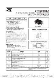 STV160NF03LA datasheet pdf SGS Thomson Microelectronics