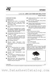 ST5481---LOUIS datasheet pdf SGS Thomson Microelectronics