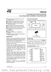 TSM108ID datasheet pdf SGS Thomson Microelectronics