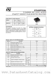STS4DPFS30L datasheet pdf SGS Thomson Microelectronics