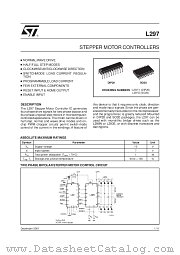 L297/1 datasheet pdf SGS Thomson Microelectronics