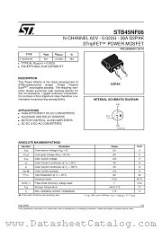 STB45NF06 datasheet pdf SGS Thomson Microelectronics