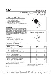 STP22NF03L datasheet pdf SGS Thomson Microelectronics