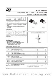 STD17NF03L datasheet pdf SGS Thomson Microelectronics