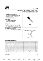 STBV68 datasheet pdf SGS Thomson Microelectronics