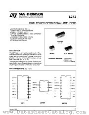 L272D datasheet pdf SGS Thomson Microelectronics