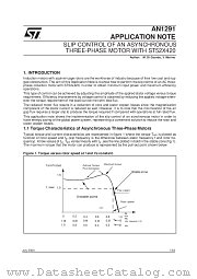AN1291 datasheet pdf SGS Thomson Microelectronics