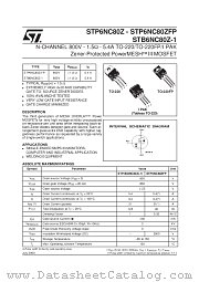 STP6NC80ZFP datasheet pdf SGS Thomson Microelectronics