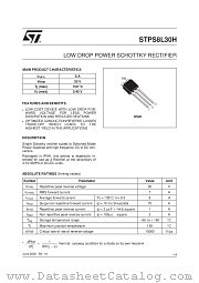 STPS8L30H datasheet pdf SGS Thomson Microelectronics