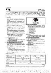 ST72F651R6T1 datasheet pdf SGS Thomson Microelectronics