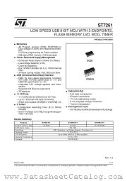 ST7261 datasheet pdf SGS Thomson Microelectronics