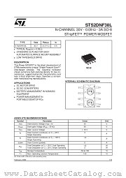 STS2DNF30L datasheet pdf SGS Thomson Microelectronics