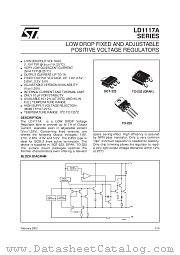 LD1117ADT28TR datasheet pdf SGS Thomson Microelectronics