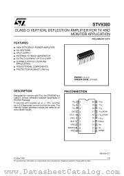 STV9380 datasheet pdf SGS Thomson Microelectronics