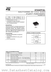 STS3DPF30L datasheet pdf SGS Thomson Microelectronics