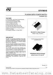 STV7801S datasheet pdf SGS Thomson Microelectronics